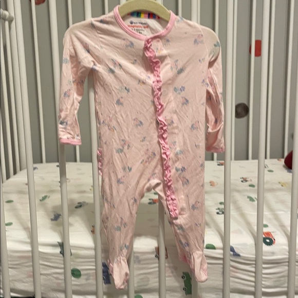 Magnetic Me Pink Baby Onesie with Ruffle Detail - Picture 1 of 5
